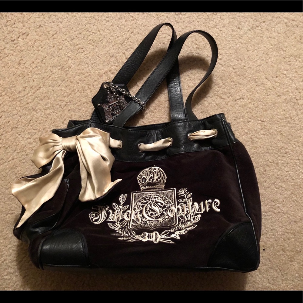 Juicy Couture Black velour handbag
